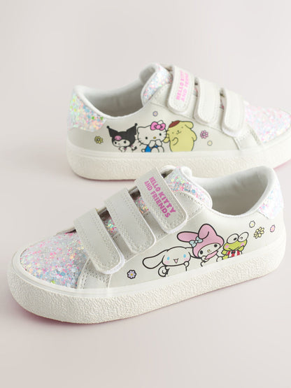 White Wide Fit (G) Hello Kitty & Friends Touch Close Fastening Trainers image 4