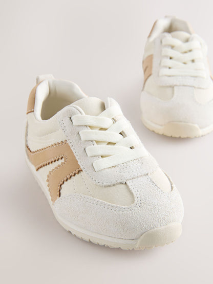 Neutral Standard Fit (F) Elastic Lace Trainers image 5