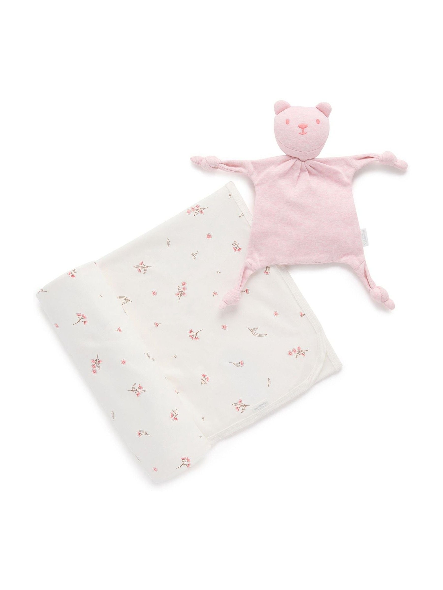 Purebaby Pink Stretch Wrap & Comforter Gift Pack image 1
