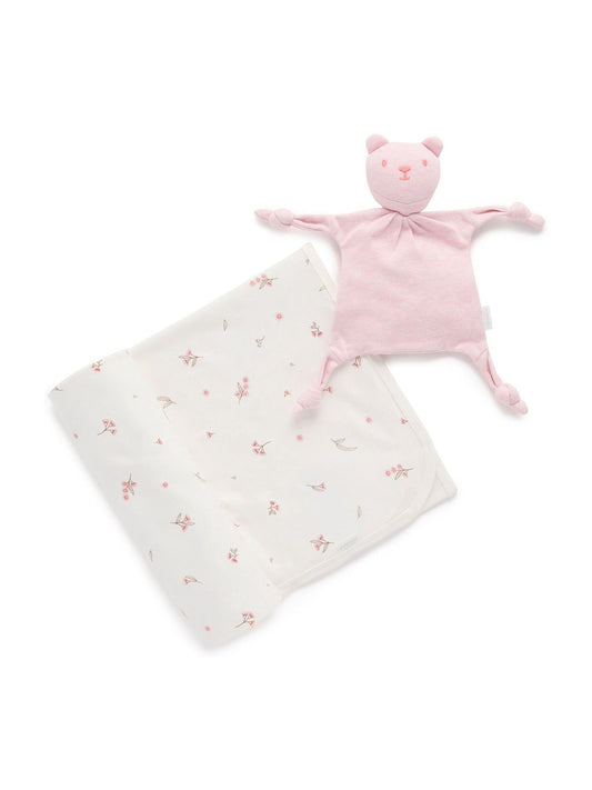 Purebaby Pink Stretch Wrap & Comforter Gift Pack image 1