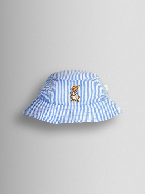 JoJo Maman Bébé Blue Peter Rabbit™ Embroidered Sun Hat image 1