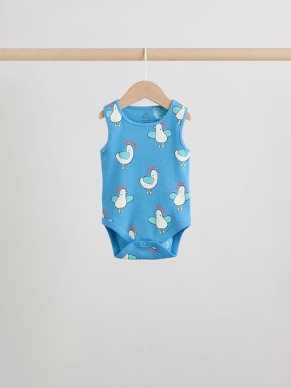 Multi Vest Baby Bodysuits 5 Pack image 5