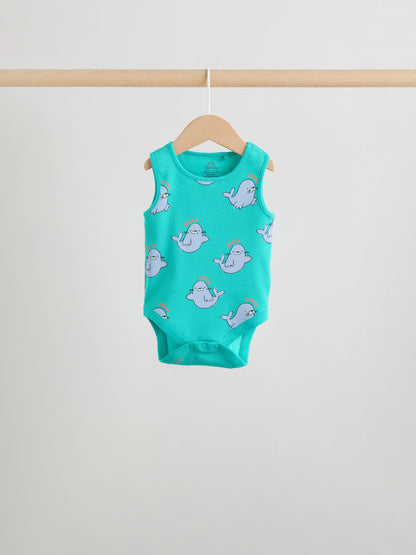 Multi Vest Baby Bodysuits 5 Pack image 8