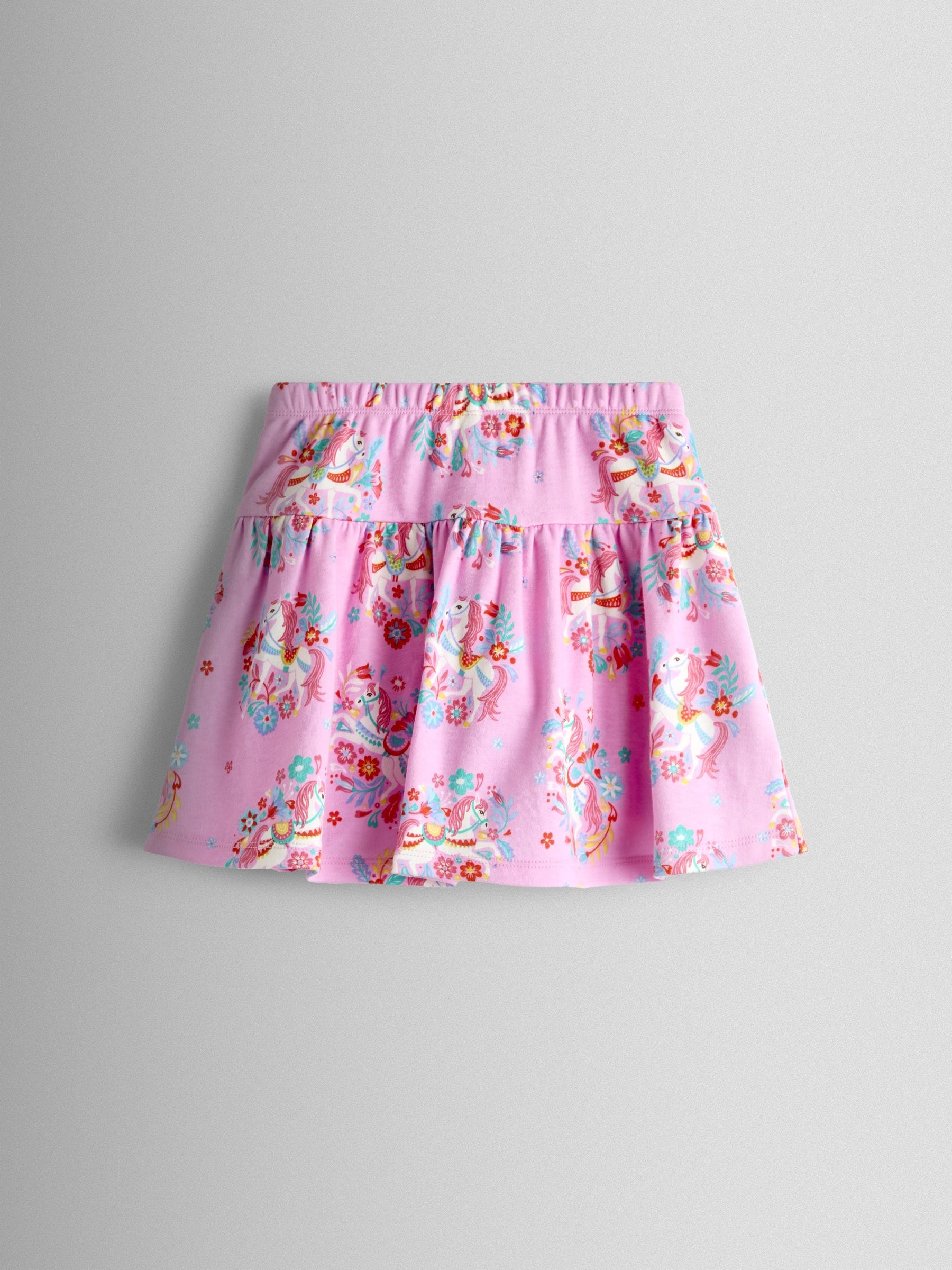 JoJo Maman Bébé Bright Pink Unicorn Appliqué T-Shirt & Skort Set image 4