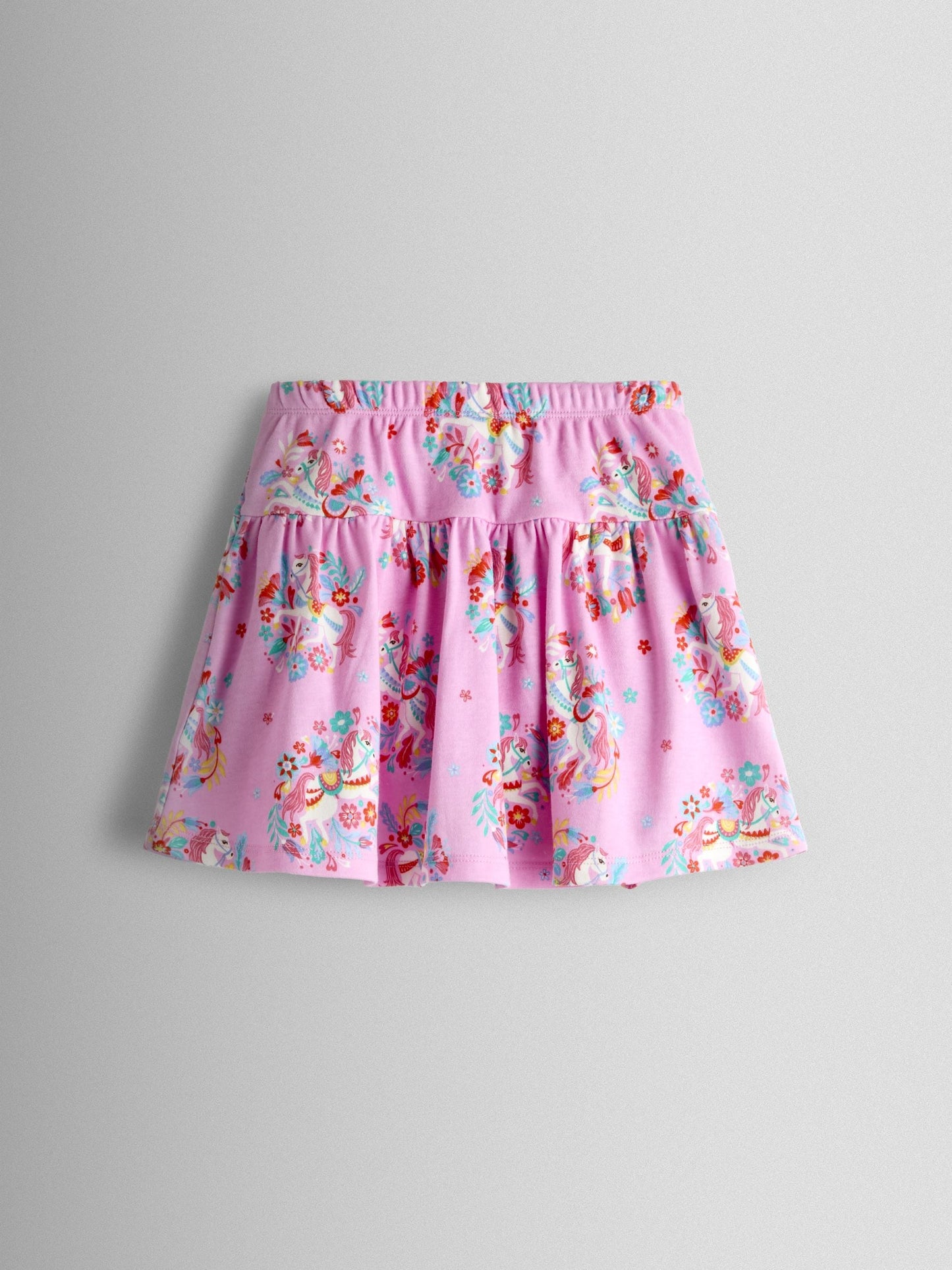JoJo Maman Bébé Bright Pink Unicorn Appliqué T-Shirt & Skort Set image 5