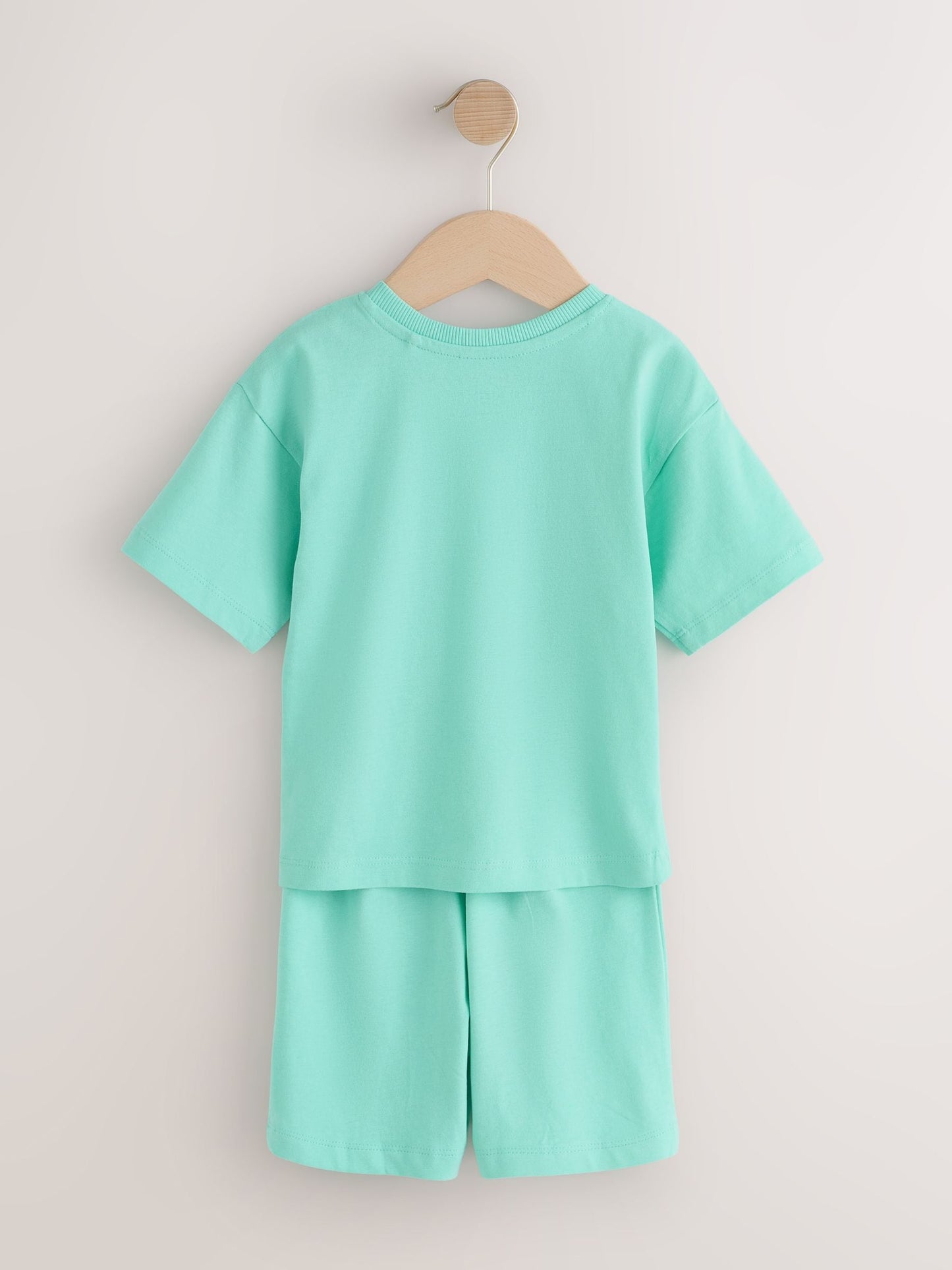Blue/Green/Orange Pastel Plain Short Pyjamas 3 Pack (9mths-10yrs) image 4