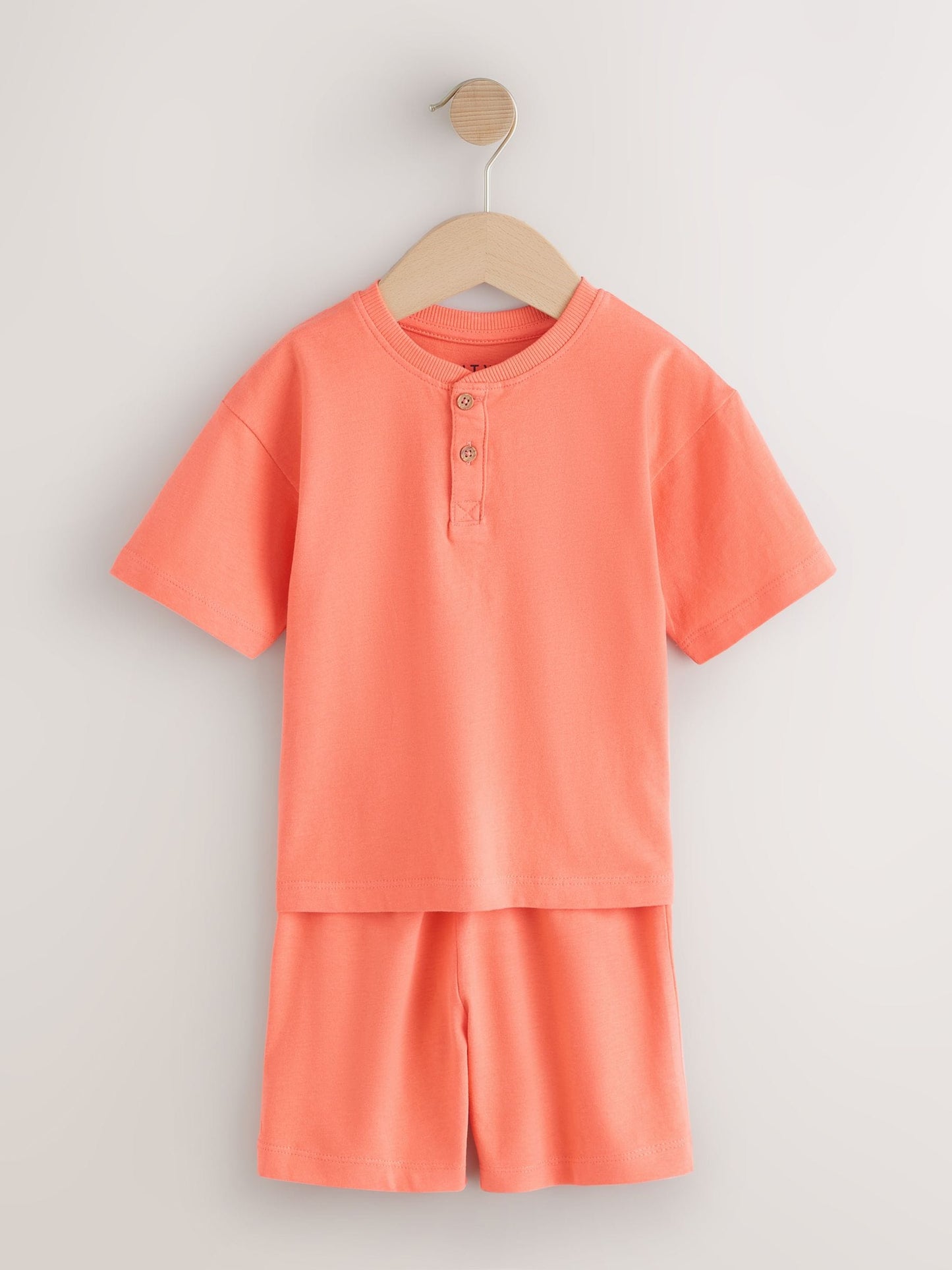 Blue/Green/Orange Pastel Plain Short Pyjamas 3 Pack (9mths-10yrs) image 5