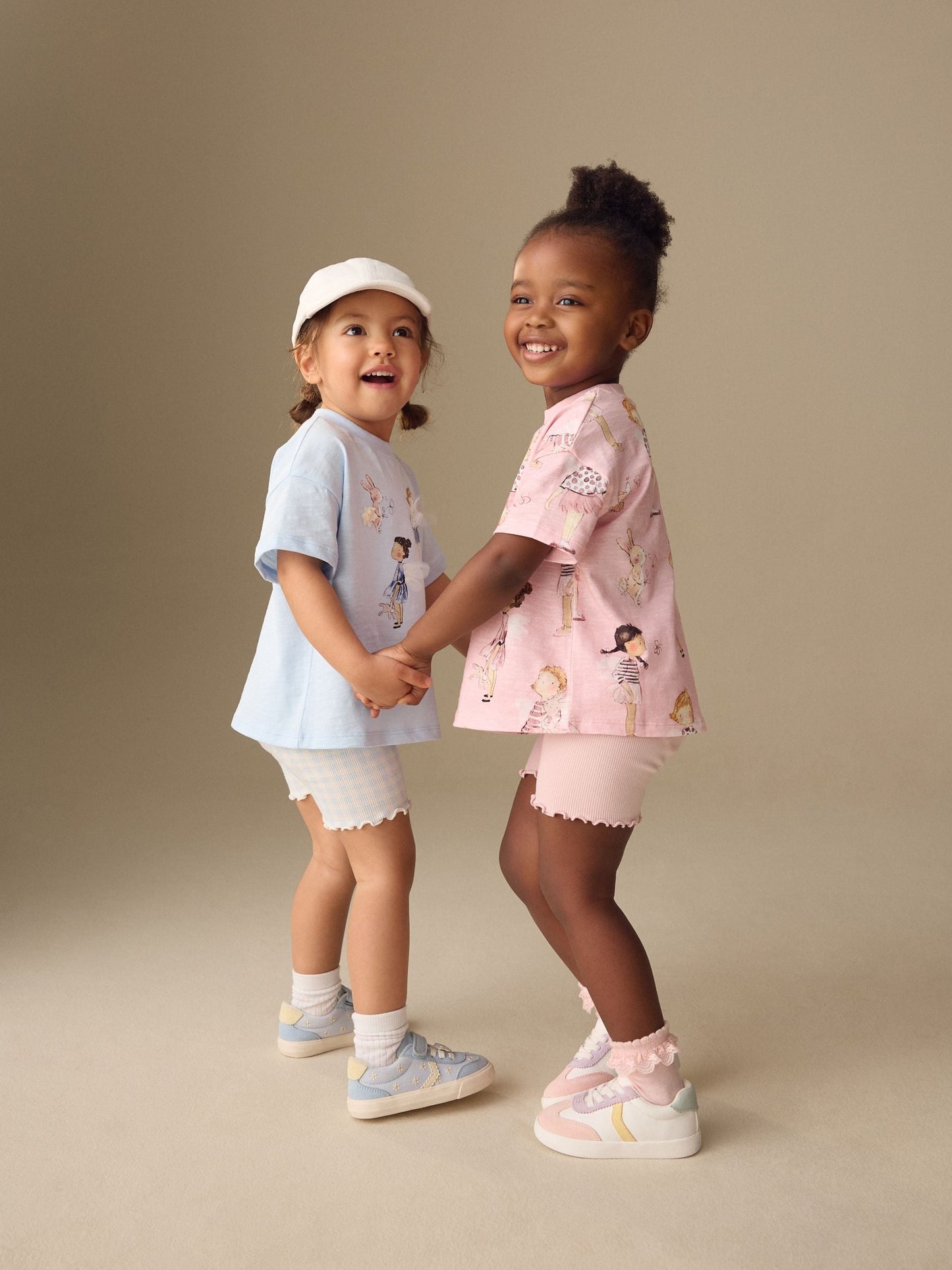 Pink/Blue Fairy Top & Cycle Shorts Set 2 Pack (3mths-7yrs) image 2