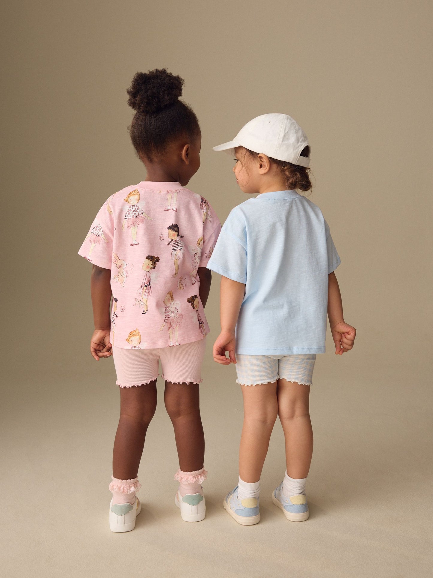 Pink/Blue Fairy Top & Cycle Shorts Set 2 Pack (3mths-7yrs) image 3