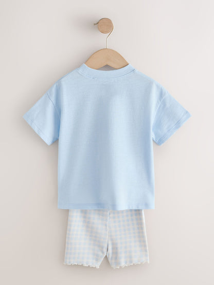 Pink/Blue Fairy Top & Cycle Shorts Set 2 Pack (3mths-7yrs) image 9