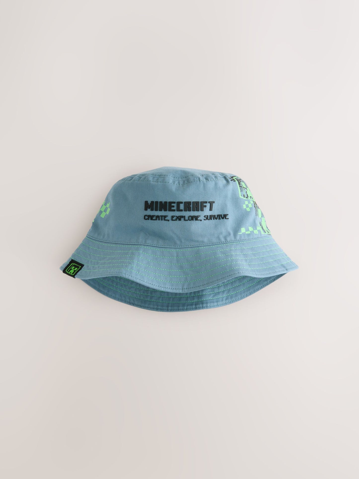 Dsiney Kidz - Teal Blue Minecraft Bucket Hat (3-16yrs) image 1