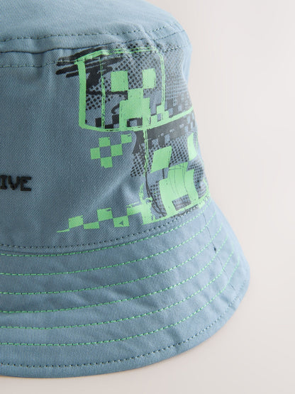 Dsiney Kidz - Teal Blue Minecraft Bucket Hat (3-16yrs) image 2