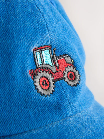 Blue Tractor Washed Denim Cap (3mths-10yrs) image 3