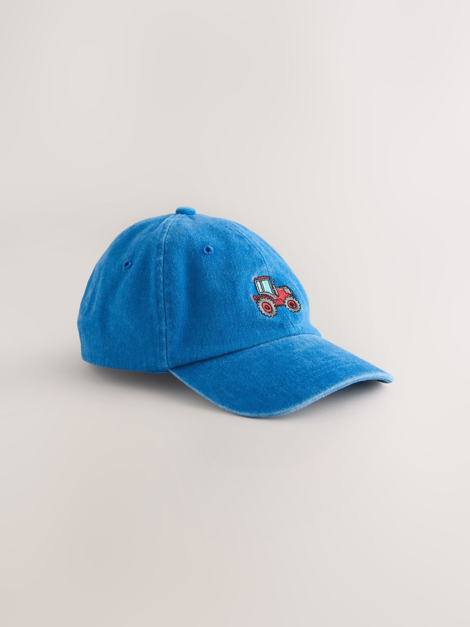 Blue Tractor Washed Denim Cap (3mths-10yrs) image 1