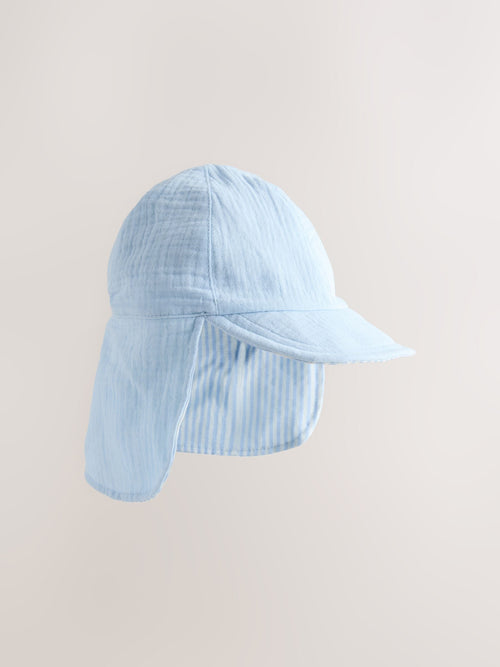Blue/White Reversible Legionnaire Hat (3mths-10yrs) image 1