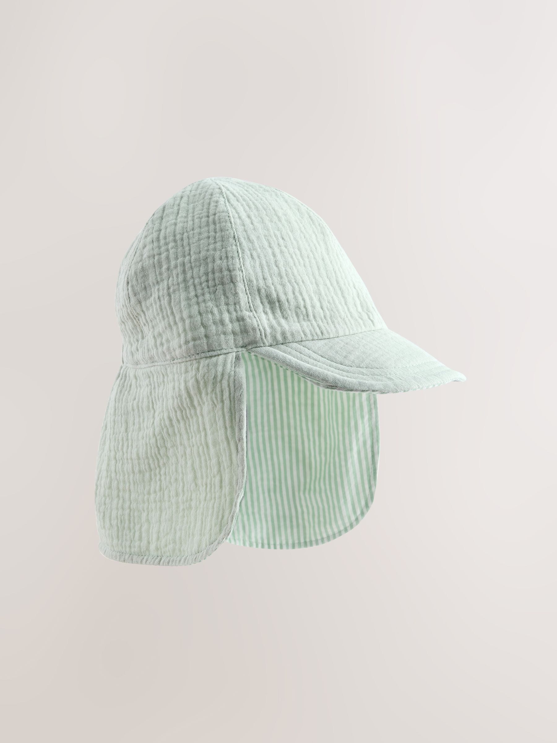 Sage Green Reversible Legionnaire Hat (3mths-10yrs) image 1