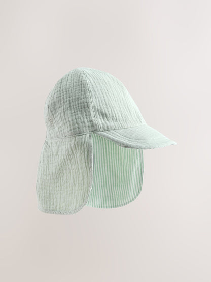 Sage Green Reversible Legionnaire Hat (3mths-10yrs) image 1