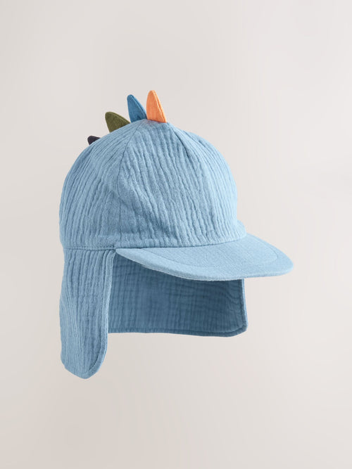 Blue Dino Spike Legionnaire Hat (3mths-6yrs) image 1