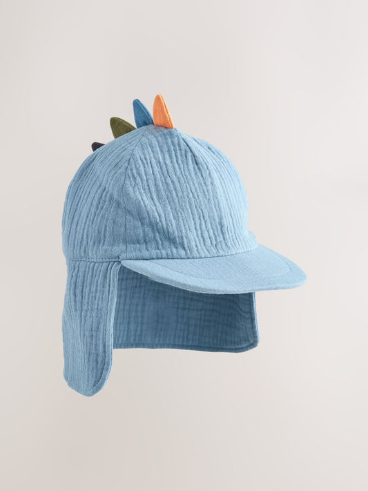 Blue Dino Spike Legionnaire Hat (3mths-6yrs) image 1