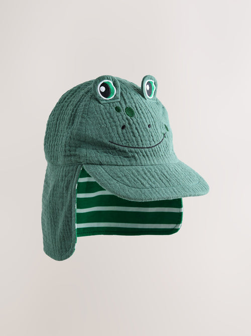 Green Frog Legionnaire Hat (3mths-6yrs) image 1