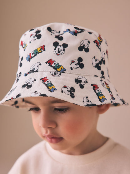Dsiney Kidz - Ecru White All-Over-Print Mickey Mouse Bucket Hat (3mths-10yrs) image 1