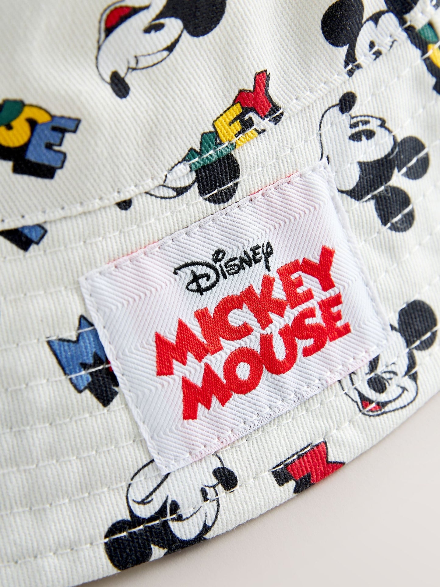 Dsiney Kidz - Ecru White All-Over-Print Mickey Mouse Bucket Hat (3mths-10yrs) image 4