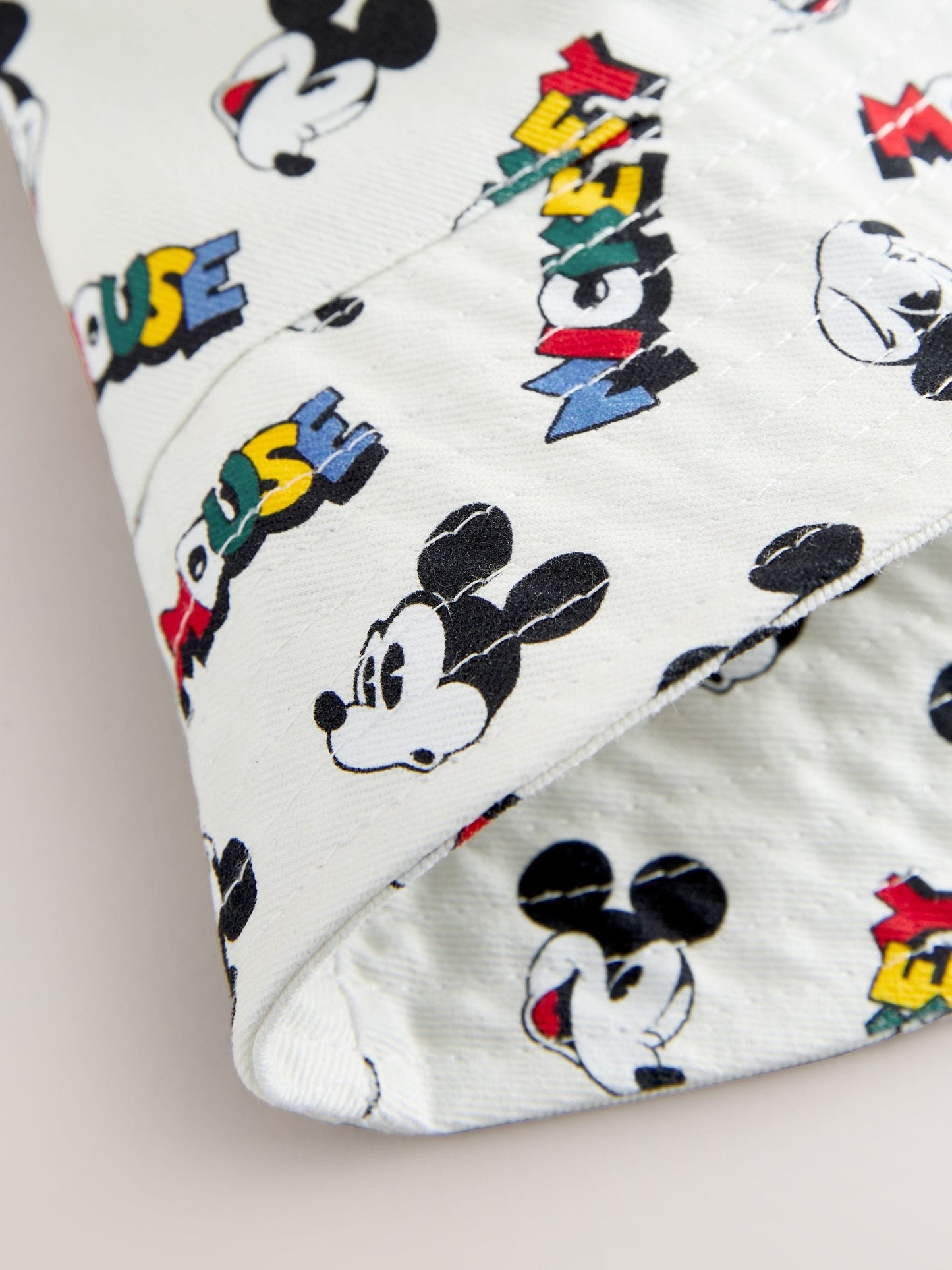 Dsiney Kidz - Ecru White All-Over-Print Mickey Mouse Bucket Hat (3mths-10yrs) image 5
