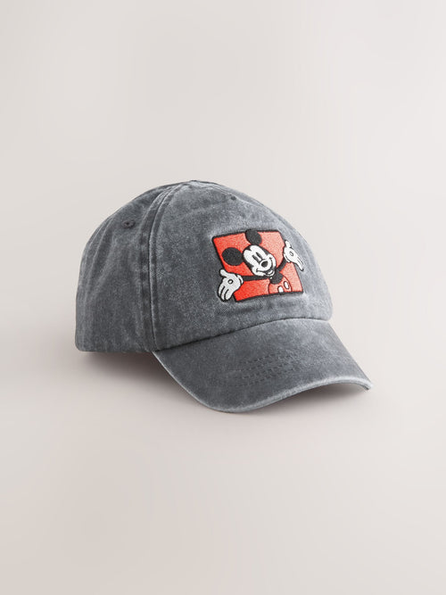 Washed Grey Denim Mikey Mouse Baseball Cap (3mths-10yrs) image 1
