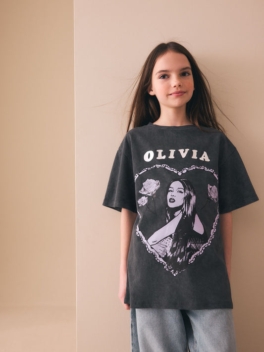 Dsiney Kidz - Grey Olivia Rodrigo Oversized T-Shirt (3-16yrs) image 1