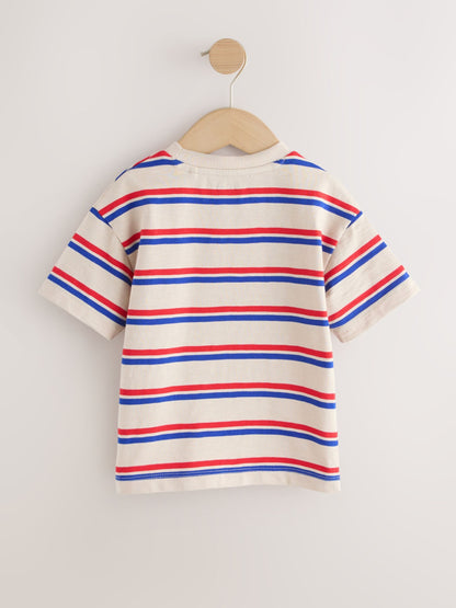Blue/White Stripe London Bus Short Sleeve Appliqué T-Shirt (3mths-7yrs) image 3