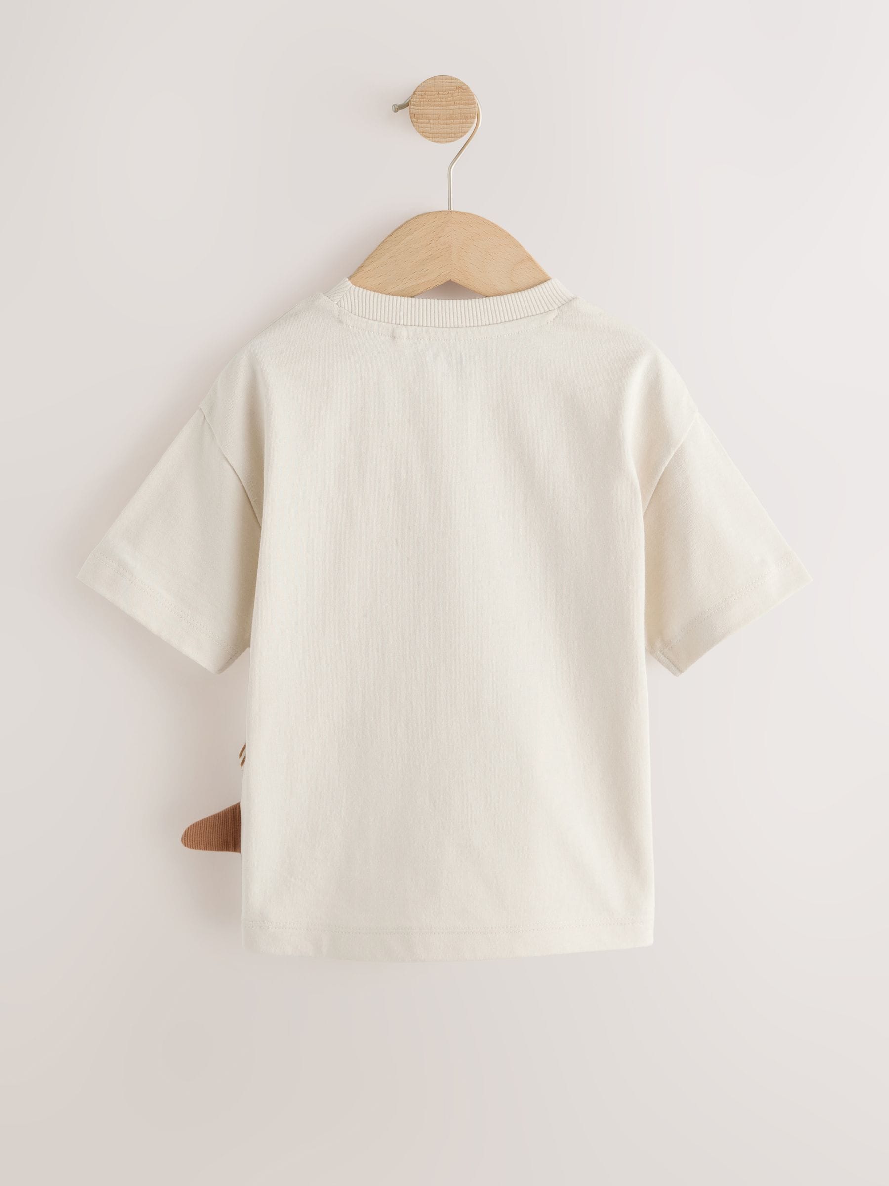 Cream Dinosaur Short Sleeve Interactive T-Shirt (3mths-7yrs) image 6