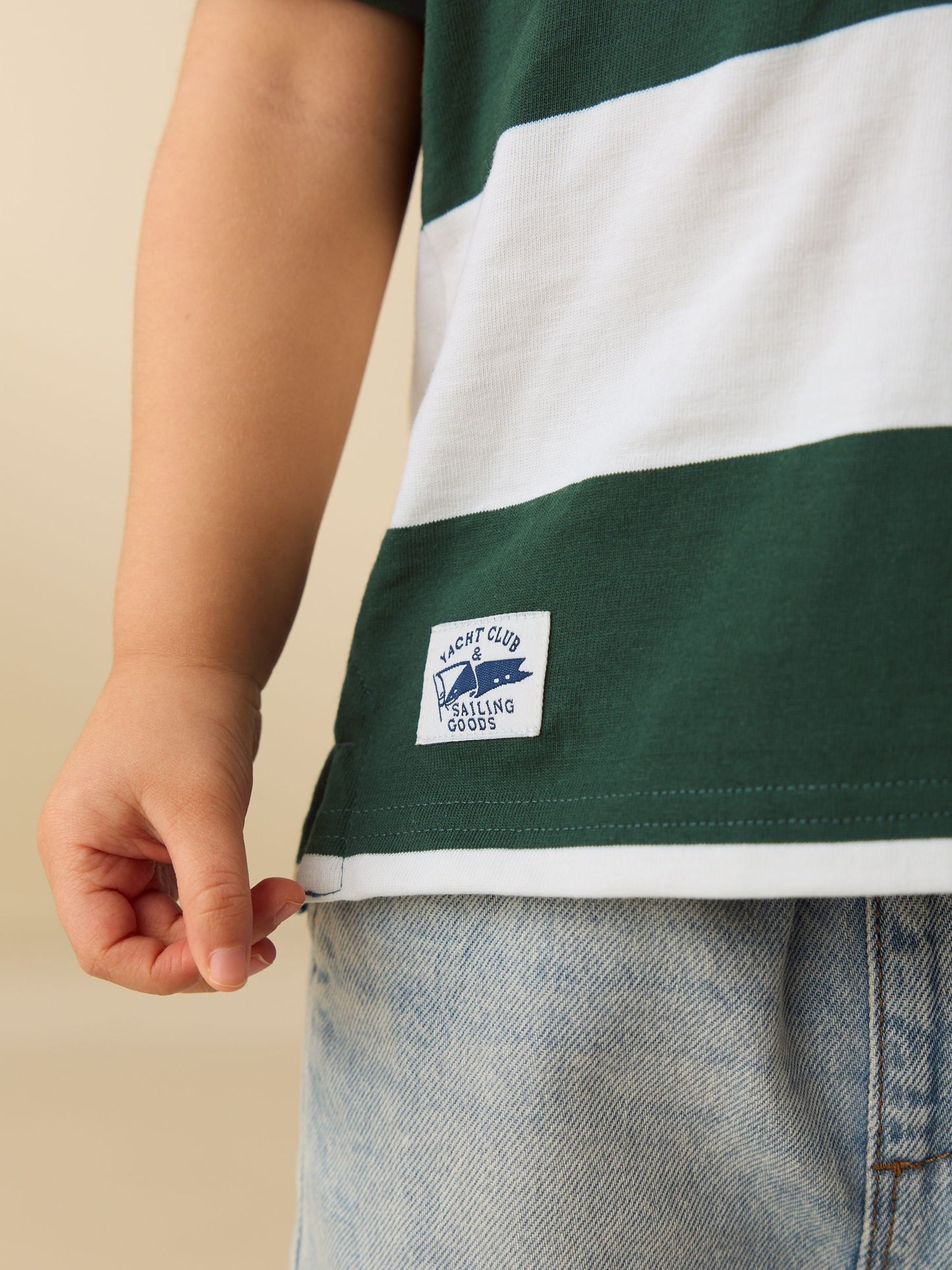 Dsiney Kidz - Green/White Short Sleeve Rugby Polo Shirt (3mths-7yrs) image 4