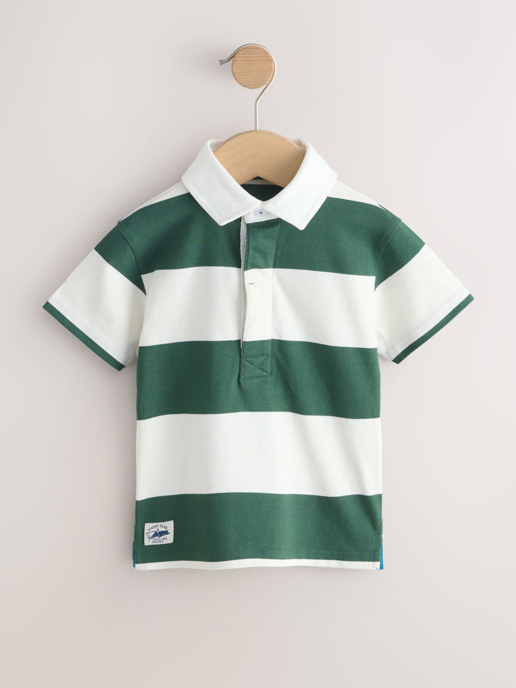 Dsiney Kidz - Green/White Short Sleeve Rugby Polo Shirt (3mths-7yrs) image 5