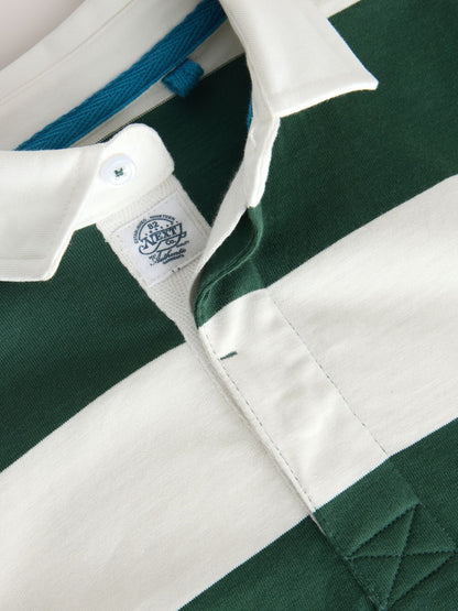 Dsiney Kidz - Green/White Short Sleeve Rugby Polo Shirt (3mths-7yrs) image 7