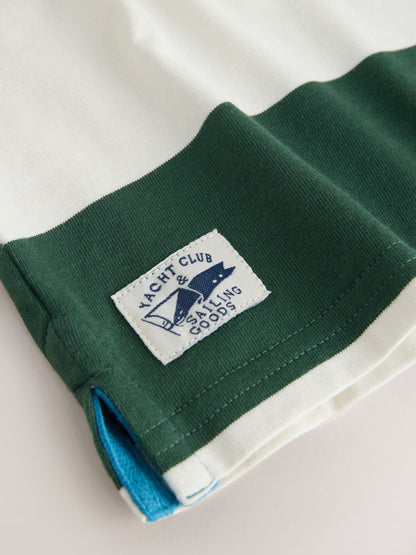 Dsiney Kidz - Green/White Short Sleeve Rugby Polo Shirt (3mths-7yrs) image 8