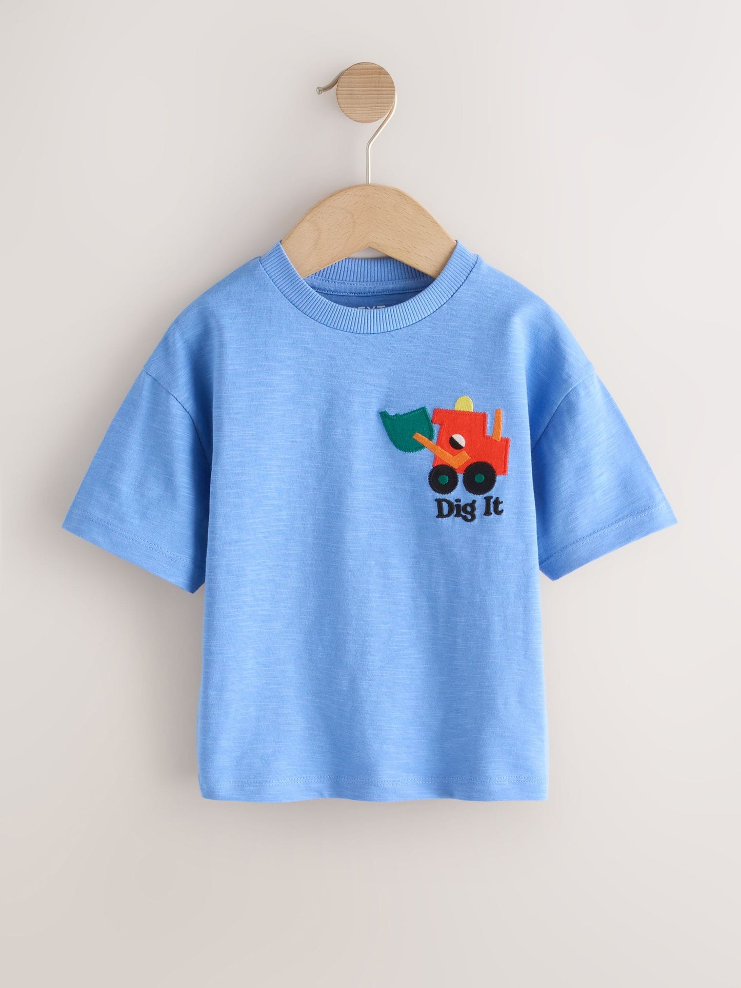 Multi Digger Short Sleeve Appliqué T-Shirts 3 Pack (3mths-7yrs) image 2