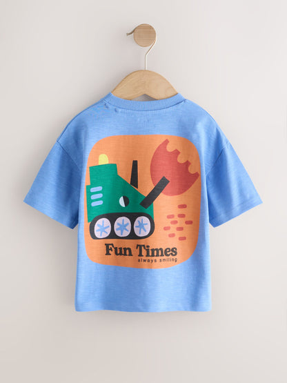 Multi Digger Short Sleeve Appliqué T-Shirts 3 Pack (3mths-7yrs) image 3