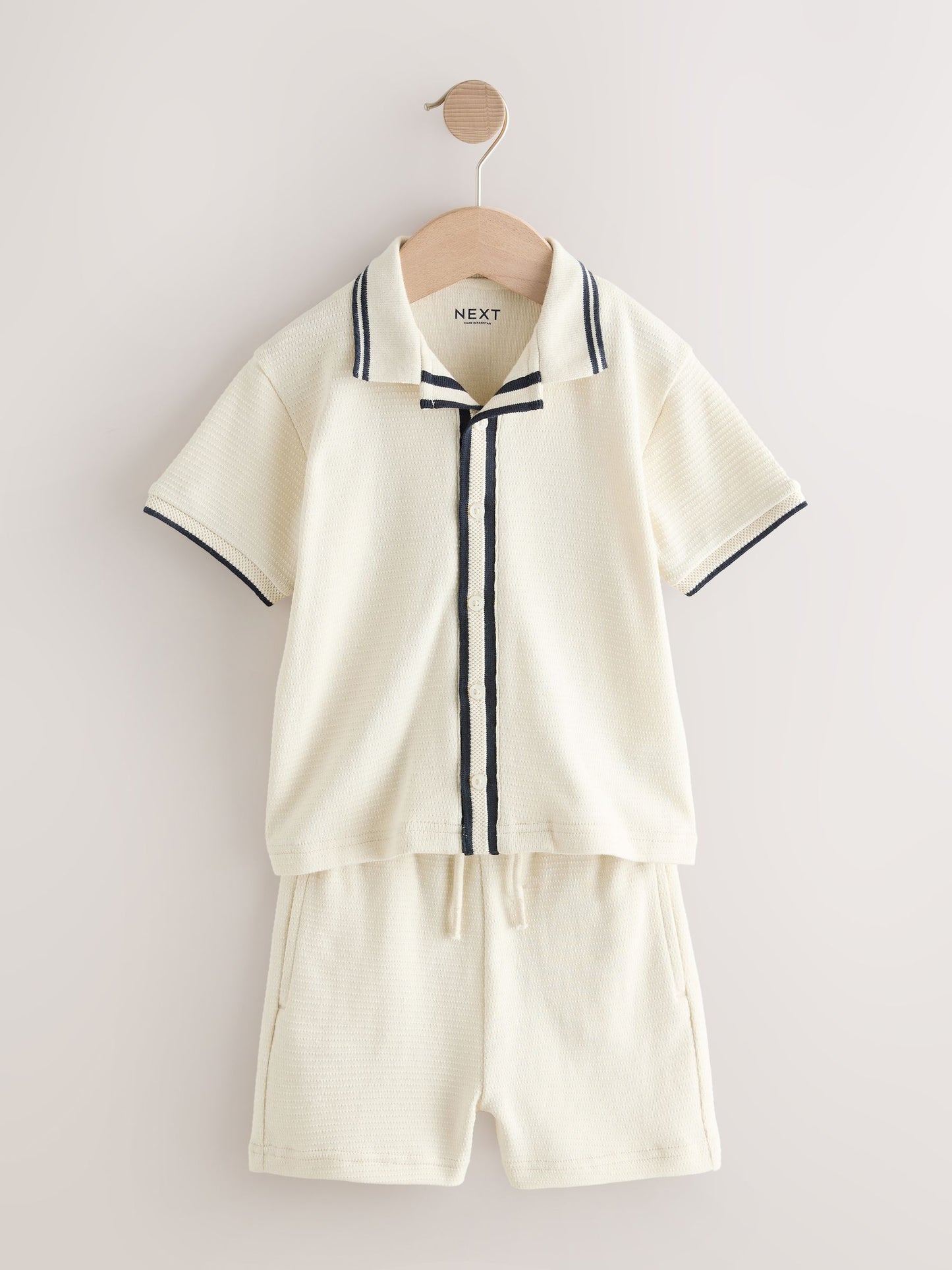 Ecru Short Sleeve Shirt and Shorts Set (3mths-7yrs) image 1