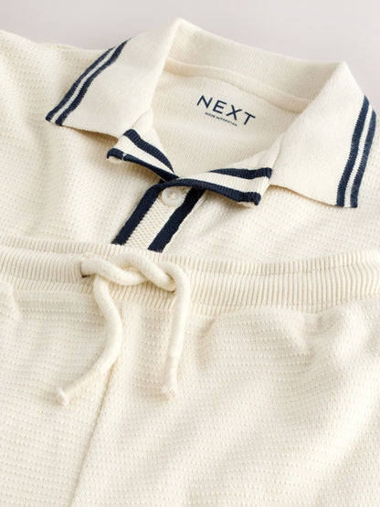 Ecru Short Sleeve Shirt and Shorts Set (3mths-7yrs) image 5