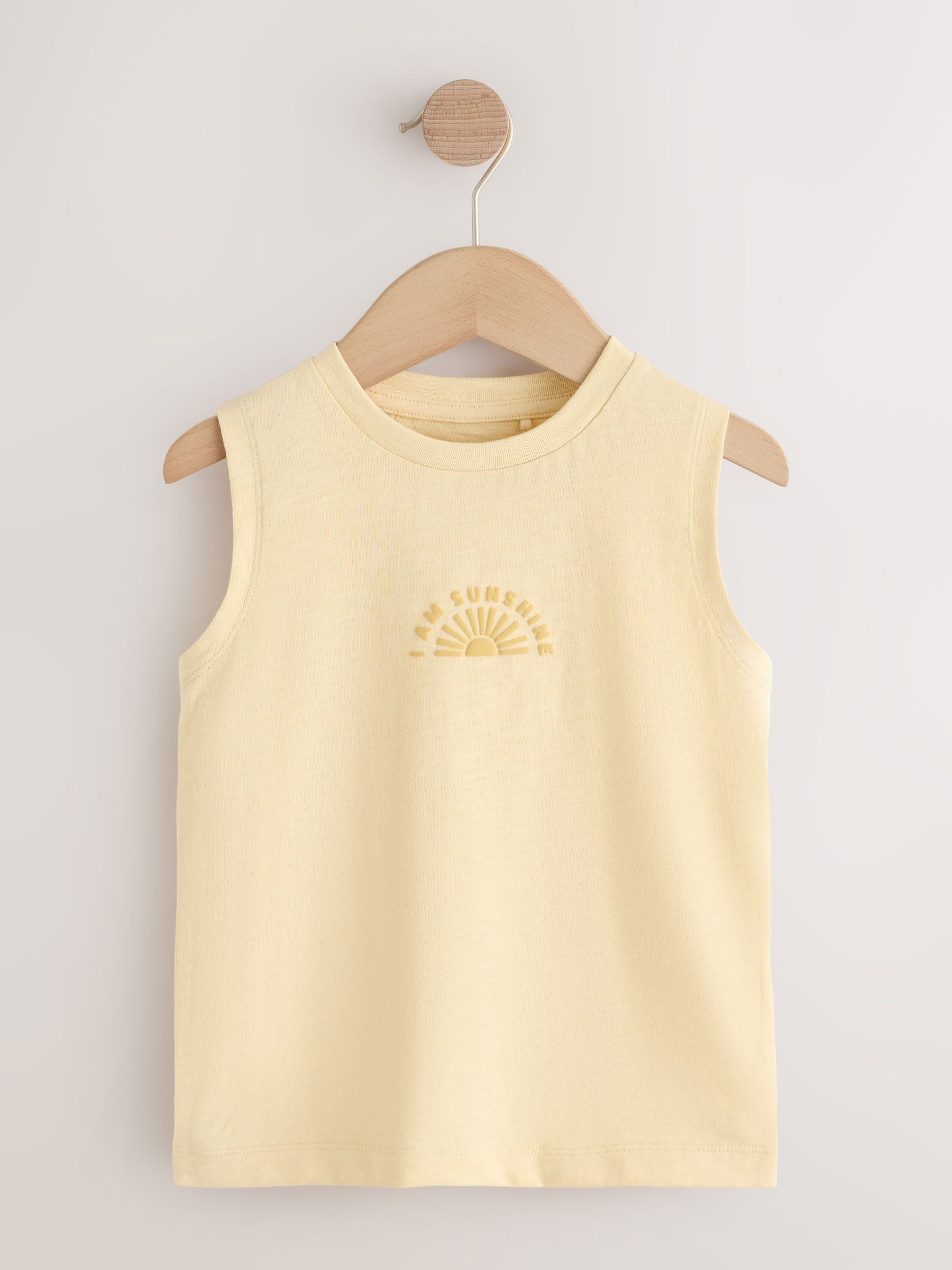 Multi Pastel Stripe Graphic Vests 3 Pack (3mths-7yrs) image 2