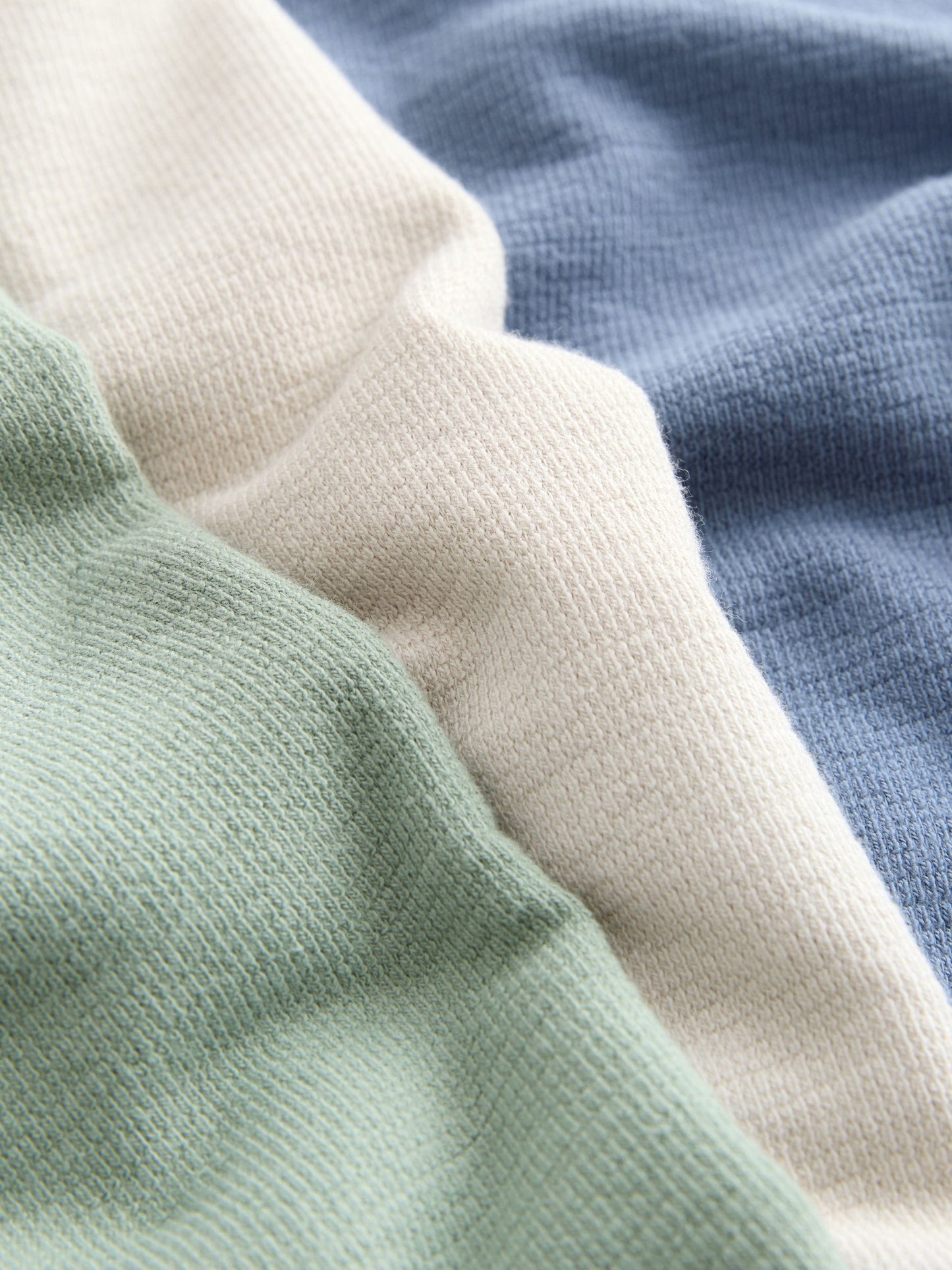 Blue/Green/Neutral Textured Short Sleeve T-Shirt and Shorts Set 3 Pack (3mths-7yrs) image 8