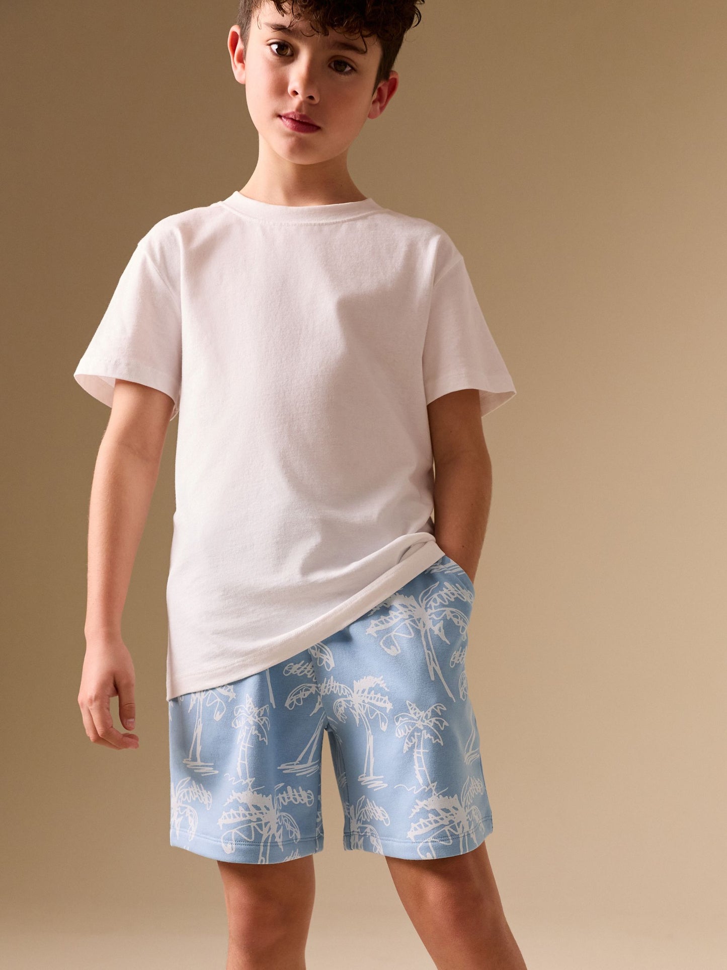 Dsiney Kidz - Blue Palm Sporty Fit Basic Shorts (3-16yrs) image 2
