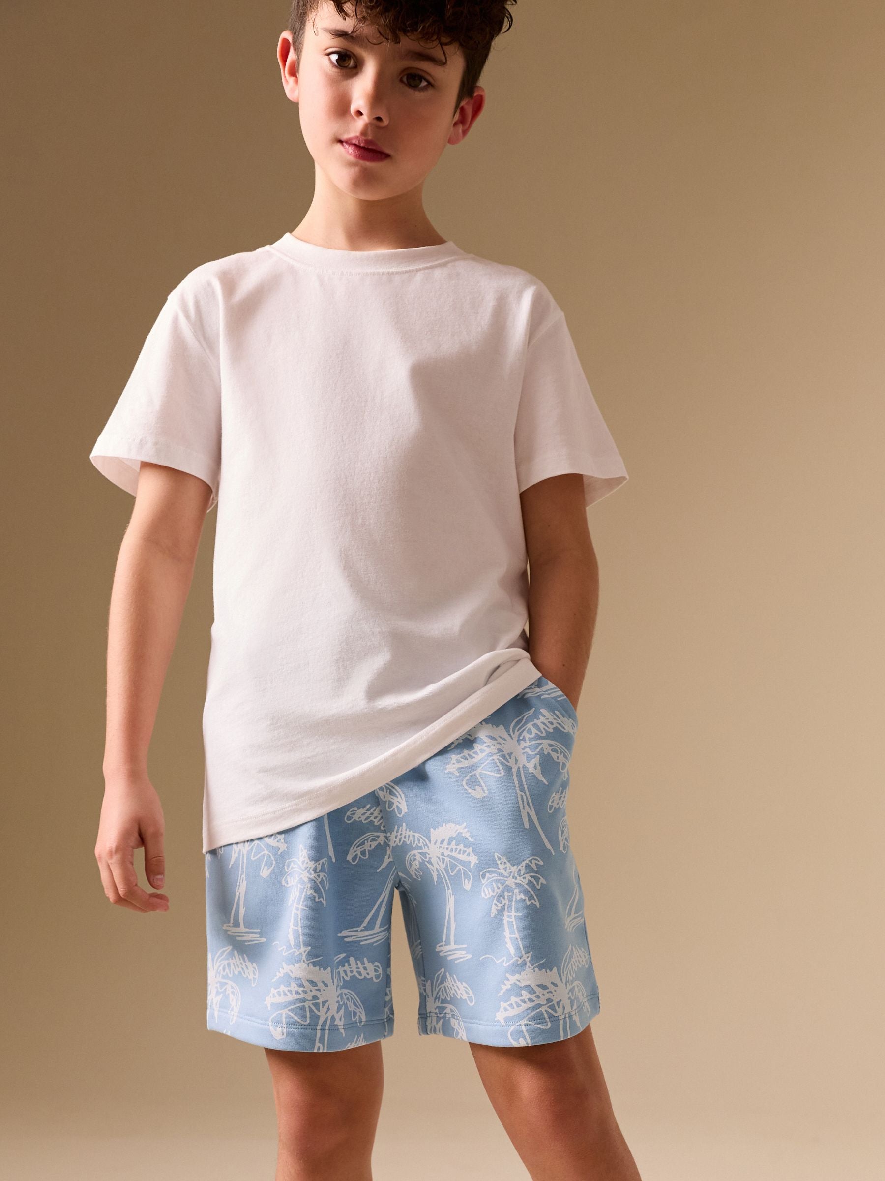 Dsiney Kidz - Blue Palm Sporty Fit Basic Shorts (3-16yrs) image 2