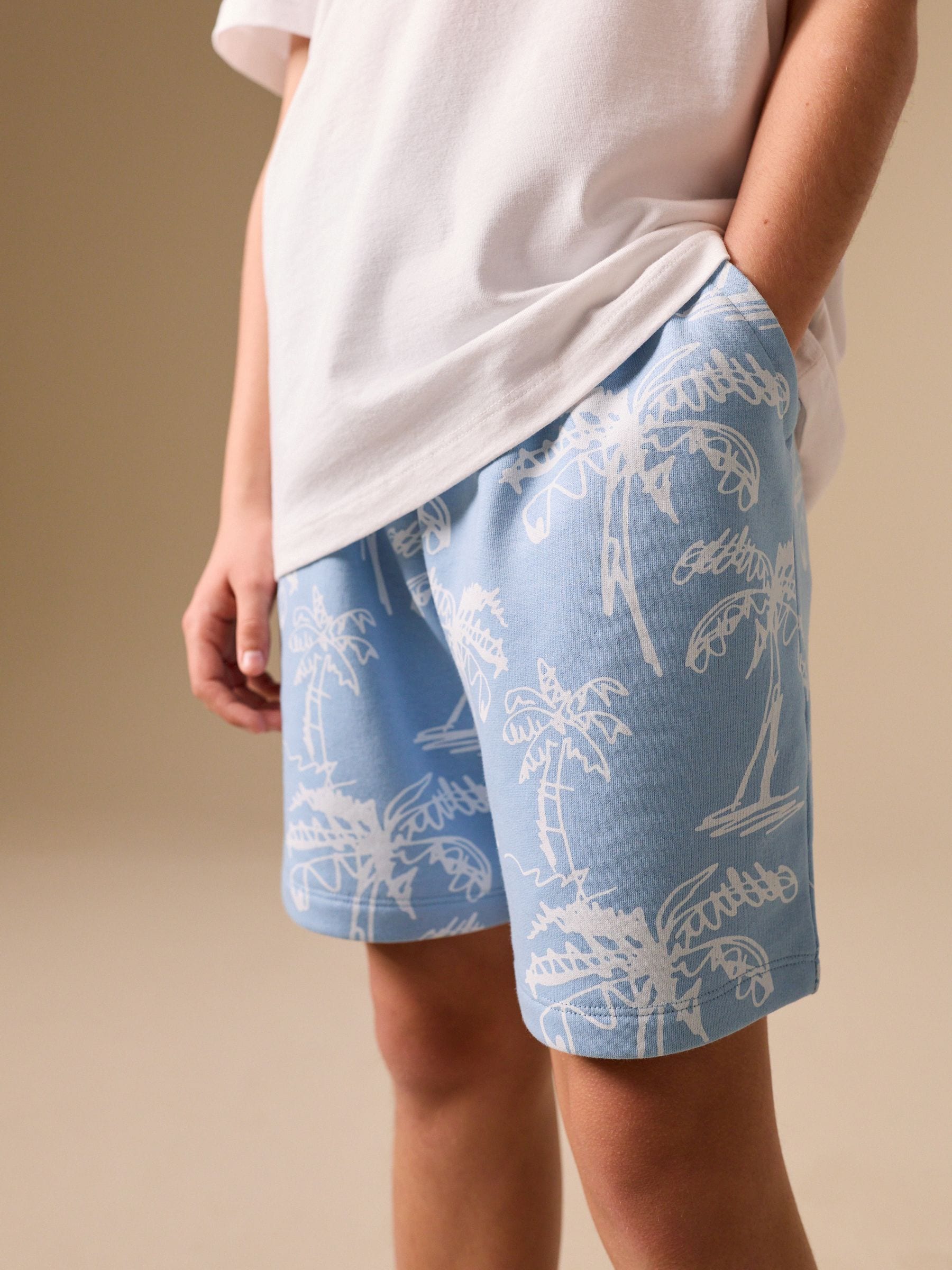 Dsiney Kidz - Blue Palm Sporty Fit Basic Shorts (3-16yrs) image 4