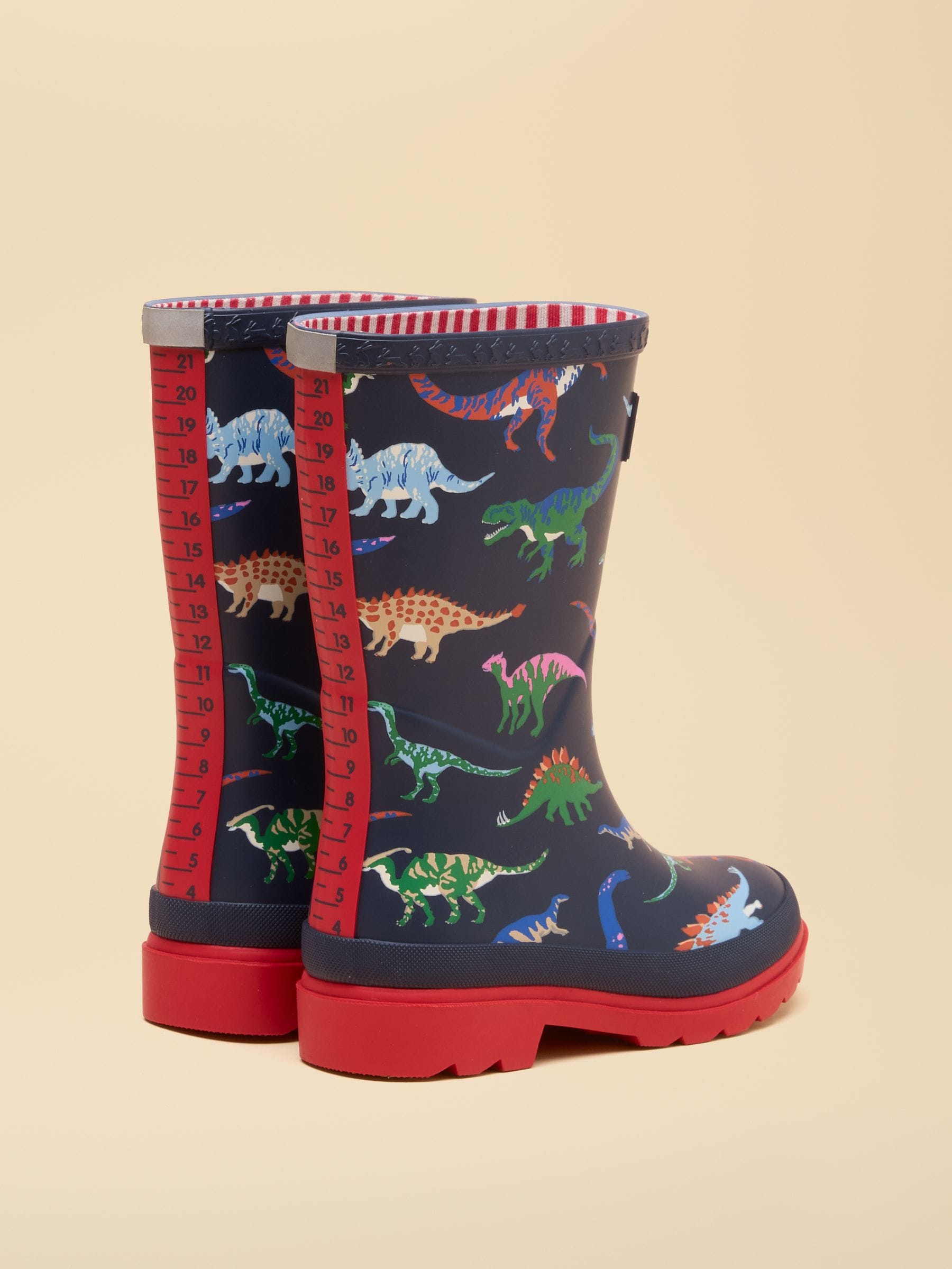 Joules Kids' Navy Dino Printed Welly image 2
