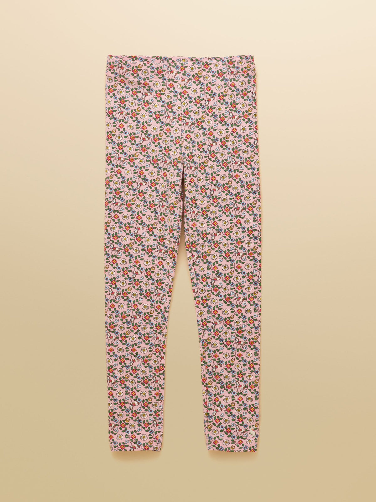 Joules Pink Girls' Horse Ditsy Printed Jersey Leggings - image 1