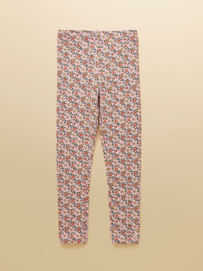 Joules Pink Girls' Horse Ditsy Printed Jersey Leggings - image 1