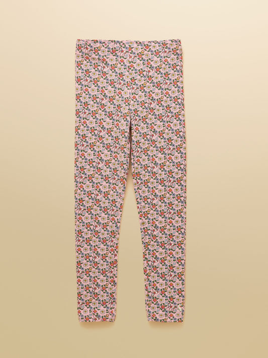 Joules Pink Girls' Horse Ditsy Printed Jersey Leggings - image 1