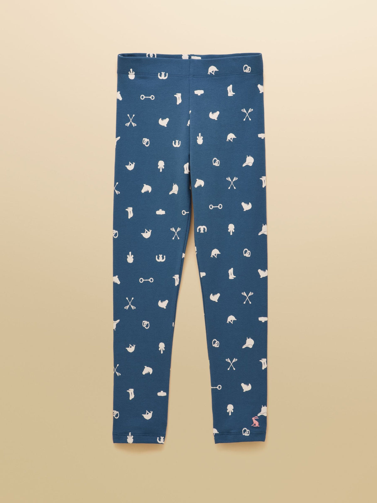 Joules Navy Girls' Horse Icon Printed Jersey Leggings - image 1
