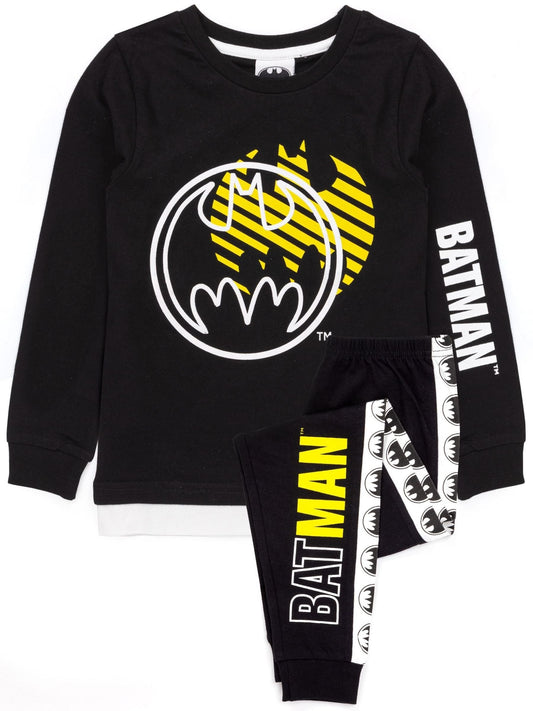 Vanilla Underground Black DC Comics Batman Long Sleeve Long Leg Pyjamas Set image 1